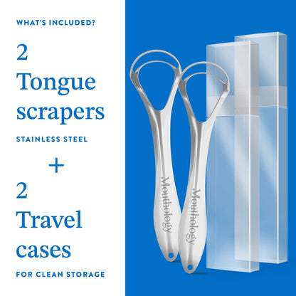 Single Handle Tongue Scrapers 2 Pack