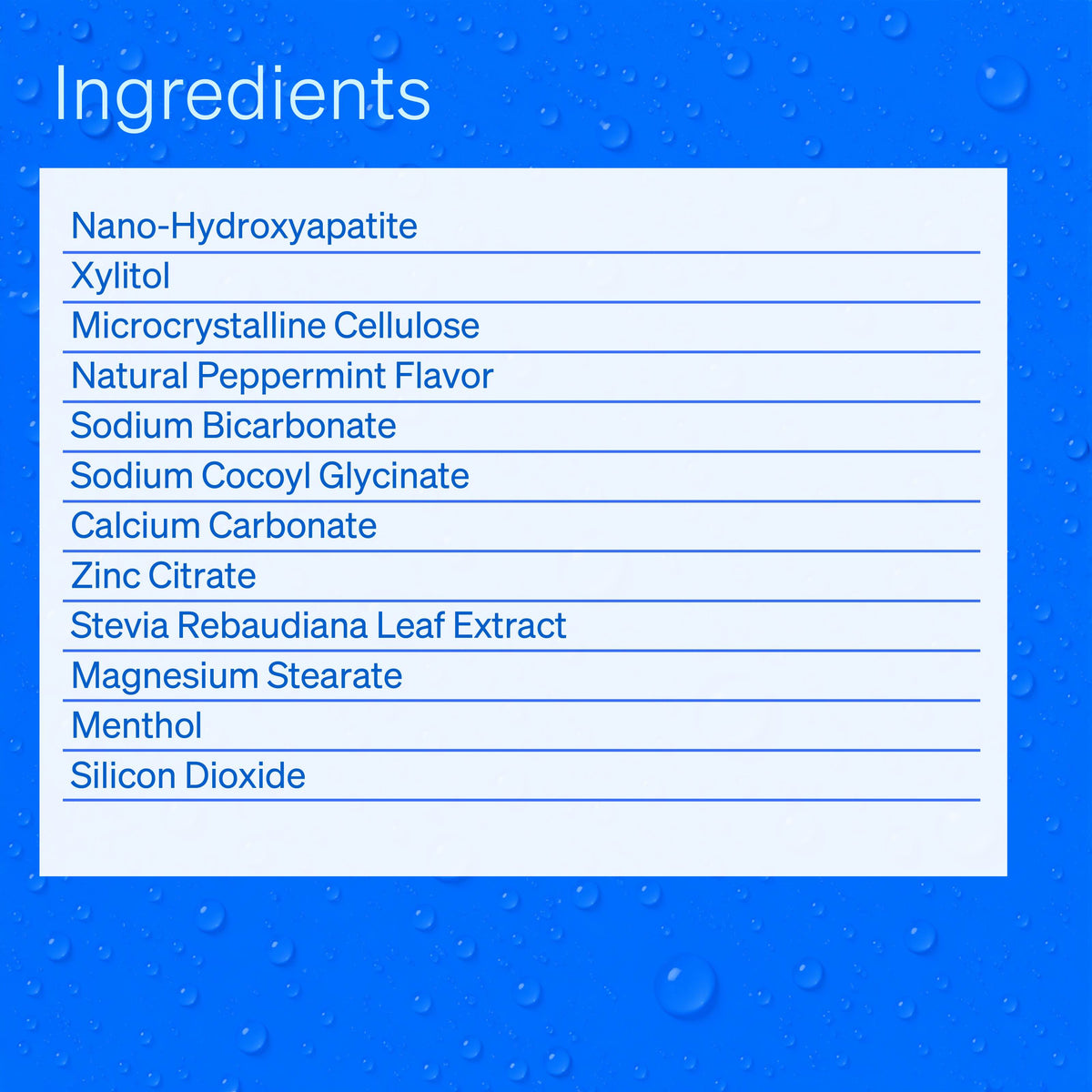 10% Nano-Hydroxyapatite Toothpaste Tablets