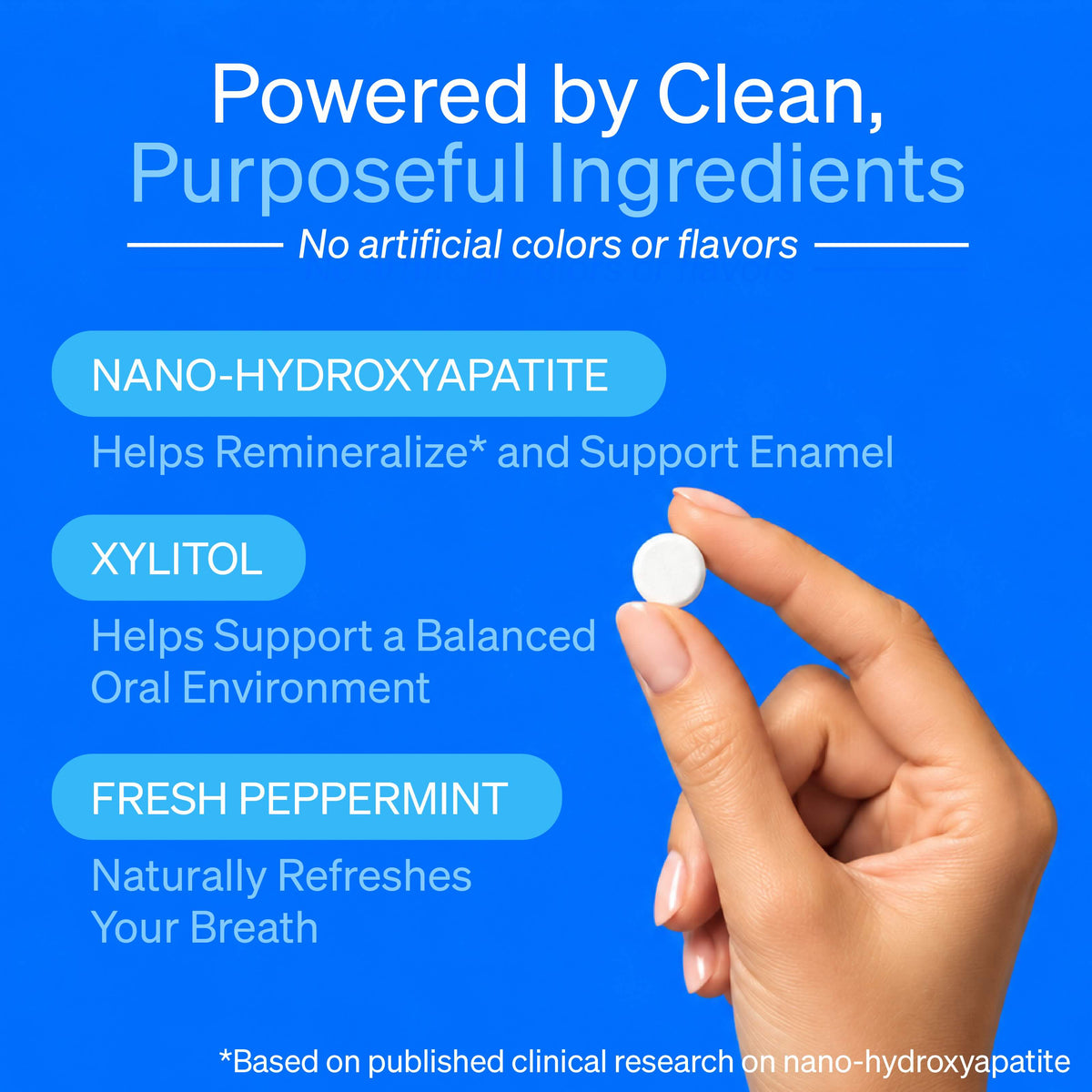 10% Nano-Hydroxyapatite Toothpaste Tablets