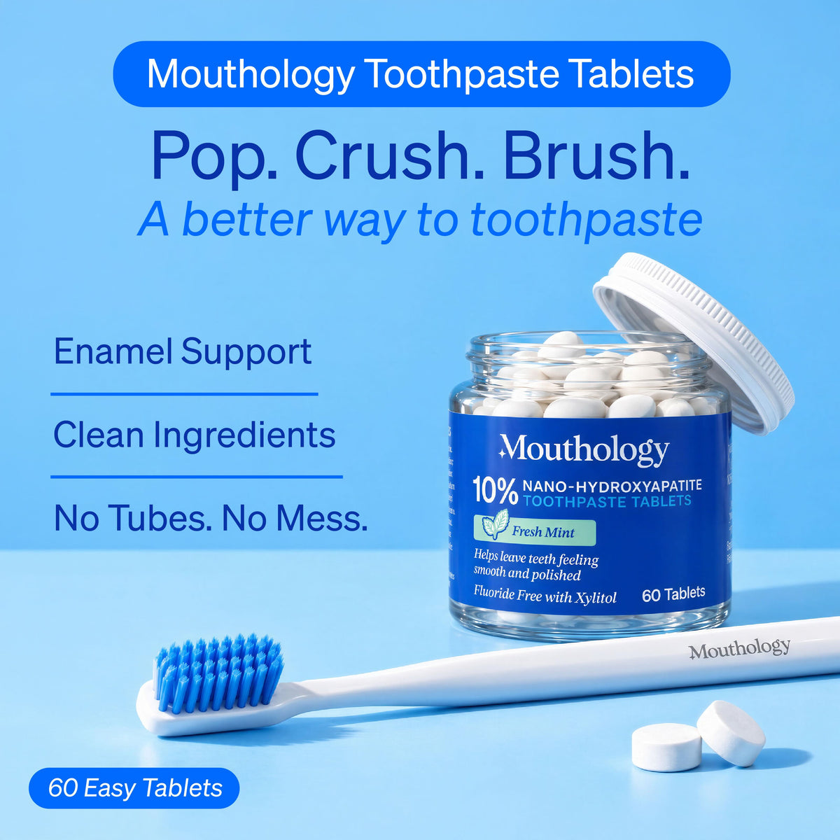 10% Nano-Hydroxyapatite Toothpaste Tablets
