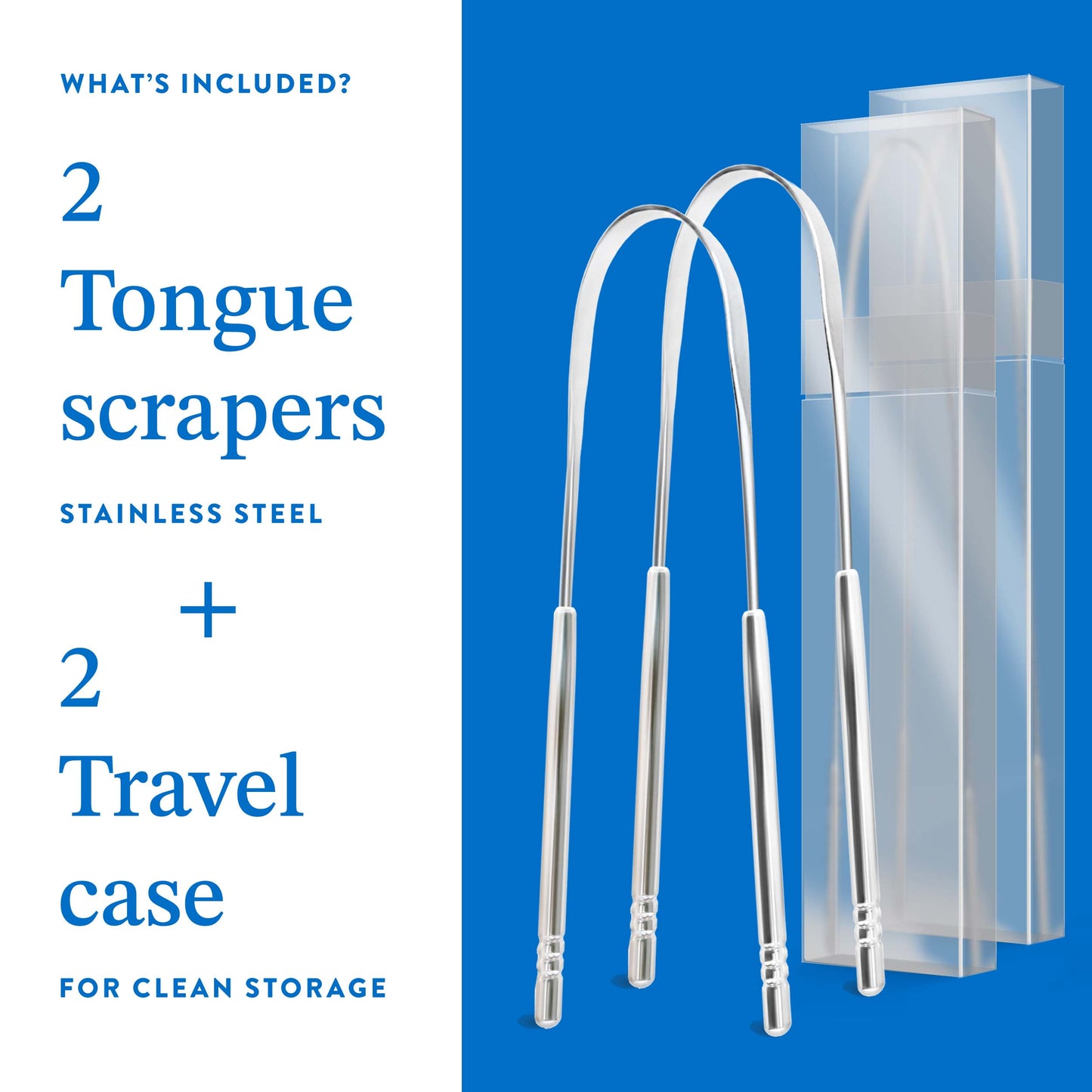 Double Handle Tongue Scraper 2-Pack